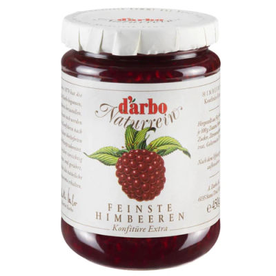 RASPBERRY PRESERVE JAM 450G