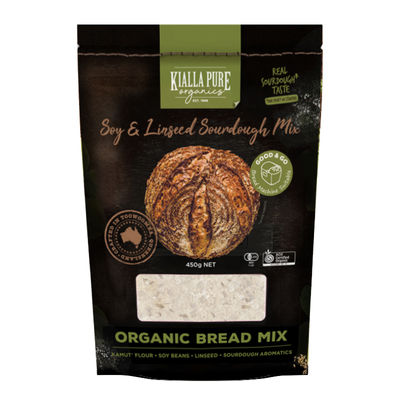 ORGANIC SOY & LINSEED SOURDOUGH BREAD MIX 450G