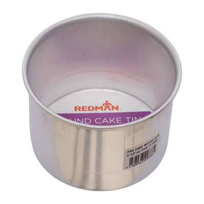 ROUND CAKE TIN ALUM ANODIZED 4"X3"