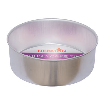 ROUND CAKE TIN ALUM ANODIZED 8"X3"