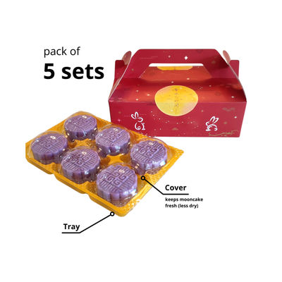 MOONCAKE BOX W TRAY HAPPY MOMENT 6S 5SET