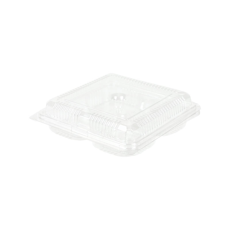 EGG TART TRAY PLASTIC 4 COMPRT 5PC