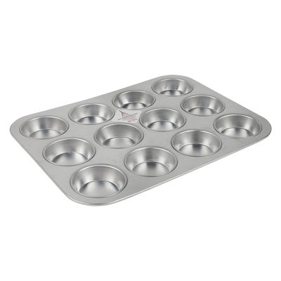 ALUMINIUM MUFFIN BAKING MOULD 25.2CMX32.5CM 12 CAV