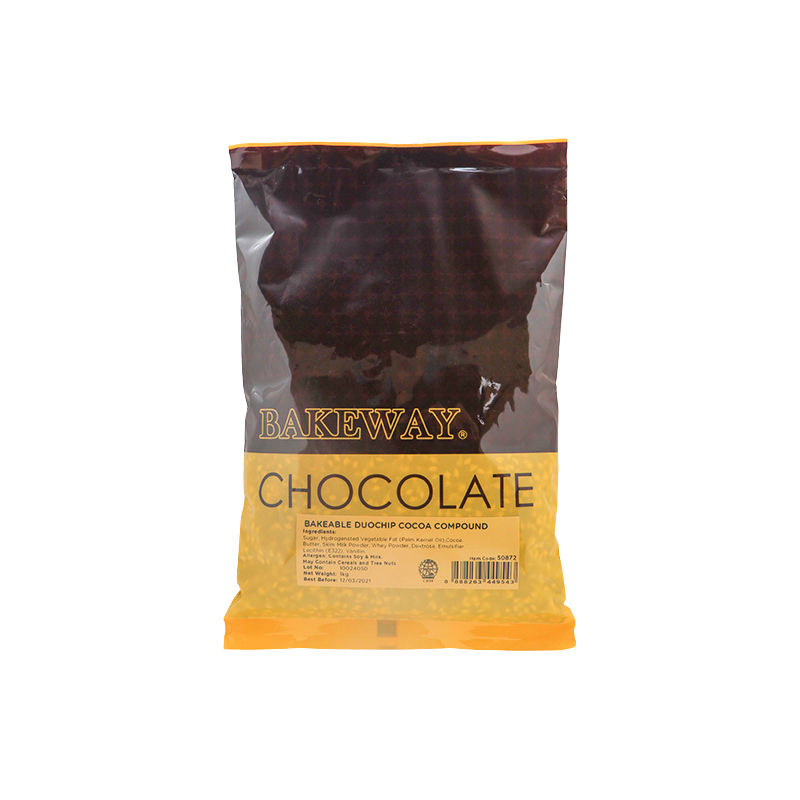 BAKEABLE DUOCHIP COCOA COMPOUND 1KG image number 0
