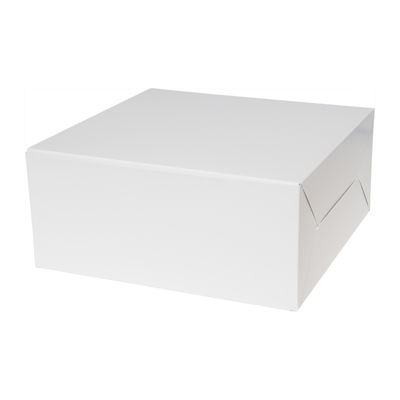 CAKE BOX PLAIN WHITE 9X9X4" 5PCS