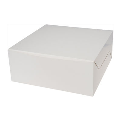 CAKE BOX PLAIN WHITE 12X12X5" 2PCS