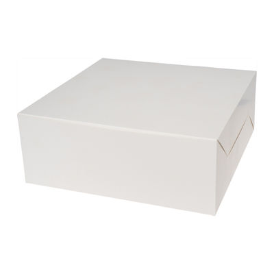 CAKE BOX PLAIN WHITE 13X13X5" 2PCS