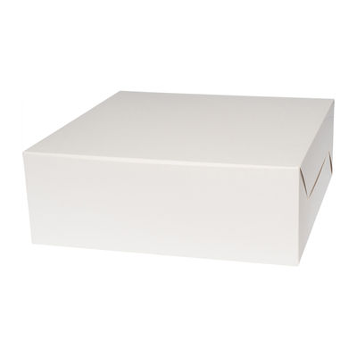 CAKE BOX PLAIN WHITE 14X14X5" 2PCS