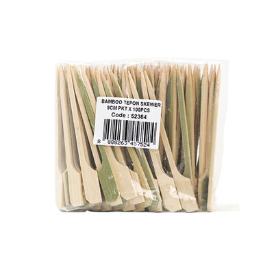 BAMBOO SKEWER PADDLE 9CM 100PC