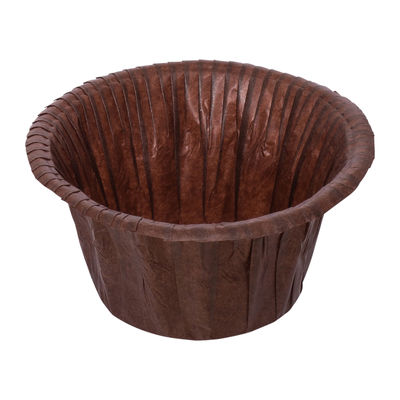 MUFFIN BAKING CASE FRILLED BROWN 5X4CM 50PCS