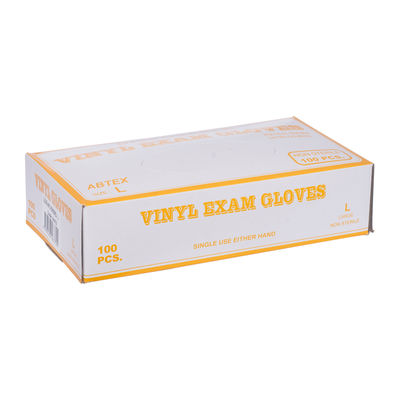 VINYL POWDERED GLOVES L 100PC