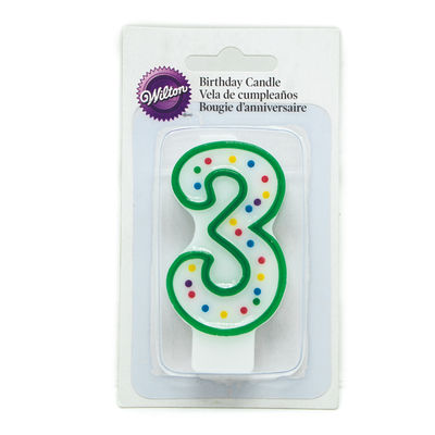 #3 BIRTHDAY CANDLE GREEN 2811-9103