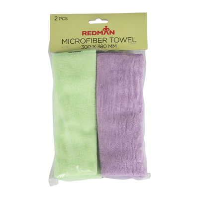 MICROFIBER TOWEL GRN&LAV SET/2