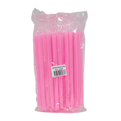 SINGLE WRAPPED STRAW 12X21CM PINK