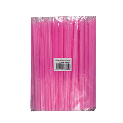 SINGLE WRAPPED STRAW 6X21CM-PINK