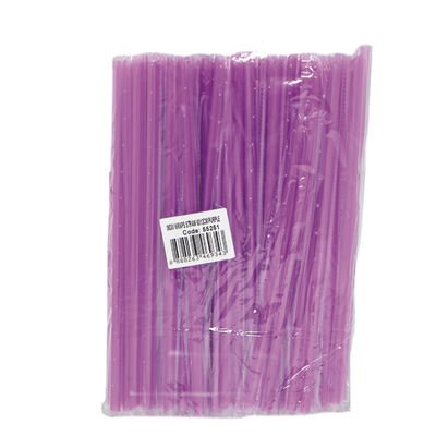 SINGLE WRAPPED STRAW 6X21CM-PURPLE