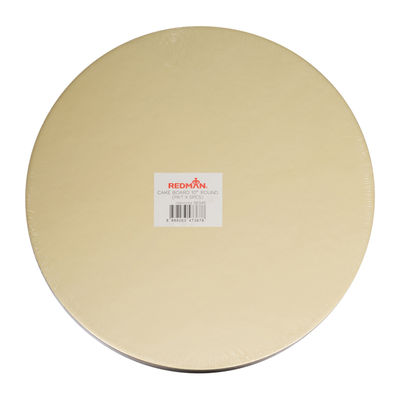 CAKEBOARD 10" ROUND/GOLD 5PCS