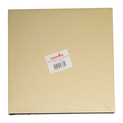 CAKEBOARD 9" SQUARE/GOLD 5PCS