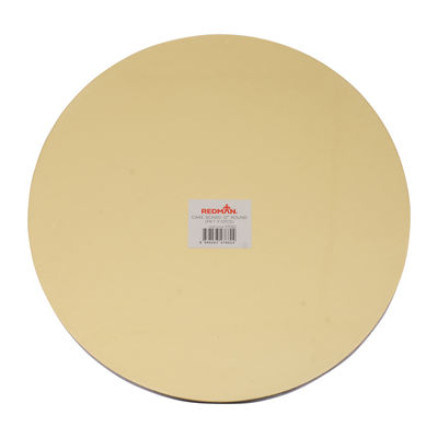 CAKE BOARD 12" ROUND GOLD  5PCS