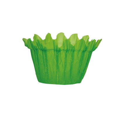 GREASEPROOF BAKING CASE 40X35MM FLOWER GREEN