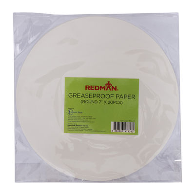 GREASEPROOF PAPER ROUND  7" (20PC)