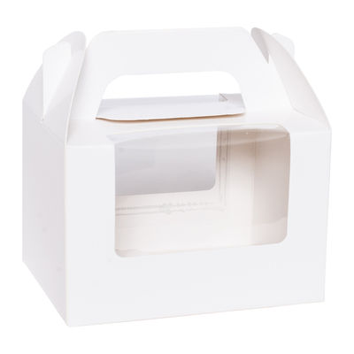 CAKE BOX WITH WINDOW & HANDLE 6X4.5X4" 5PCS