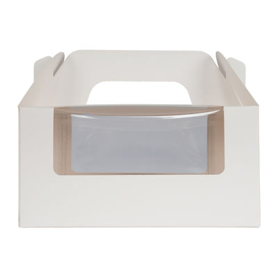 CAKE BOX PLAIN WHITE WINDOW/HANDLE 7X5X3.5" 5PCS