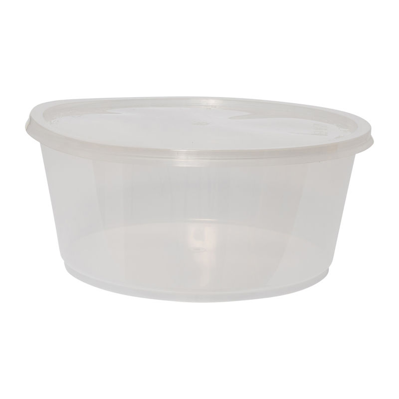 PP PLASTIC MICROWAVABLE ROUND CONTAINER WITH LID 3000ML Ø237MMX103MM 5SET image number 0