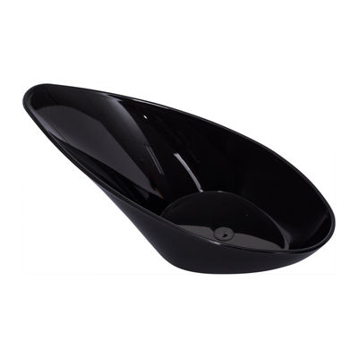 BLACK SPOON SHAPED SAUCE DISH 20ML