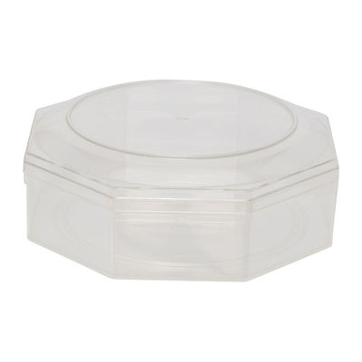 CLEAR OCTAGON PS CONTAINER 140X140XH50MM FF2808