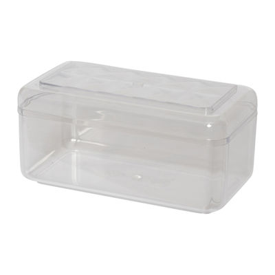 CLEAR RECTANGLE PS CONTAINER 143X75XH70MM FF2705