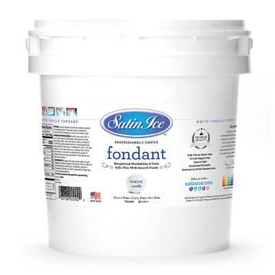 WHITE ROLLED FONDANT VANILIA 10KG