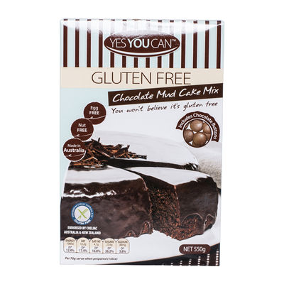 GLUTEN FREE CHOCOLATE MUD CAKE MIX 550G