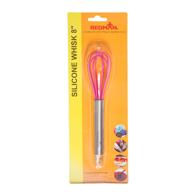 SILICONE WHISK 8" PINK