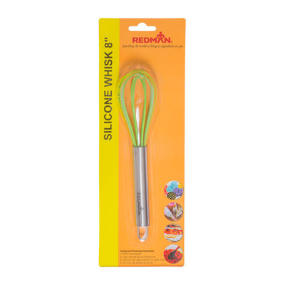 SILICONE WHISK 8" GREEN