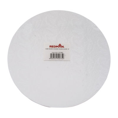 WOODEN CAKEBOARD RD SILVER 13"