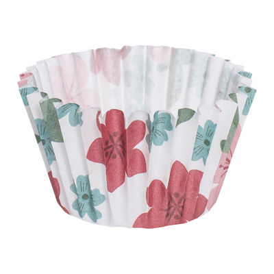 GREASEPROOF BAKING CASE 75MM FLORAL 500PCS