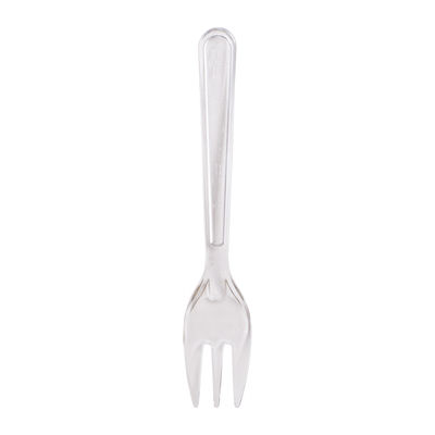 DISPOSABLE TRANSPARENT PLASTIC FORK 110MM 60PCS