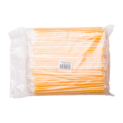 SINGLE WRAPPED STRAW 6X21CM ORANGE