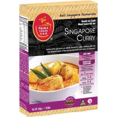 READY TO COOK MEAL SAUCE KIT FOR SINGAPORE CURRY 300G