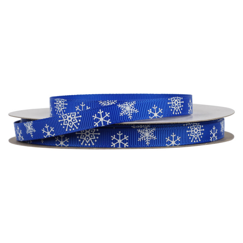 RIBBON BLUE SNOWFLAKES 9MMX25M image number 0
