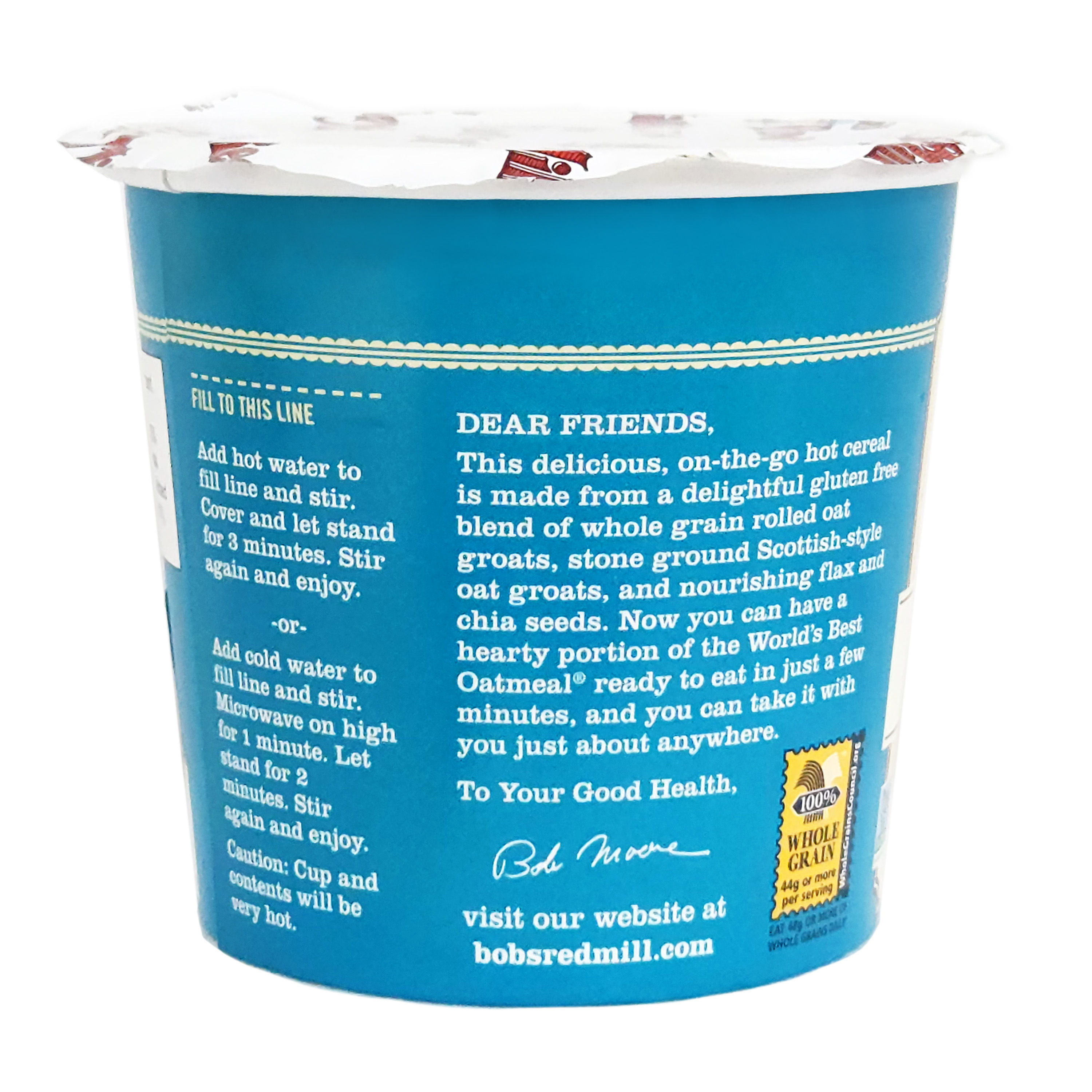 bob's red mill classic oatmeal cup