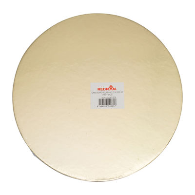CAKEBOARD 10" ROUND GLOSSY GOLD 5PCS