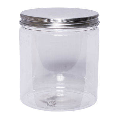 ROUND PET CONTAINER SILVER ALUMINIUM CAP 820ML