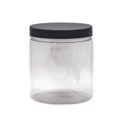 ROUND PET CONTAINER BLACK CAP 820ML