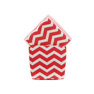 BAKING CASE 4.8X4.8X4.5CM CHEVRON PINK