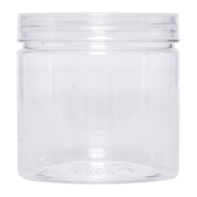 ROUND PET CONTAINER WITH TRANSPARENT CAP 420ML