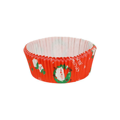 BAKING CASE PET 78X34MM XMAS RED 500PC