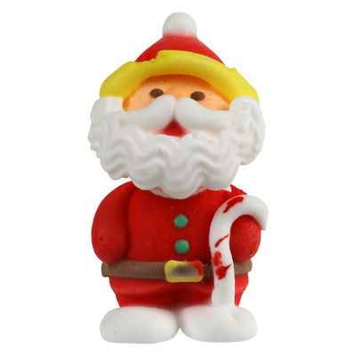 ICING DECOR SANTA W/CANDY STICK 29X26X53MM C289