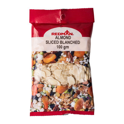 BLANCHED ALMOND SLICED 100G